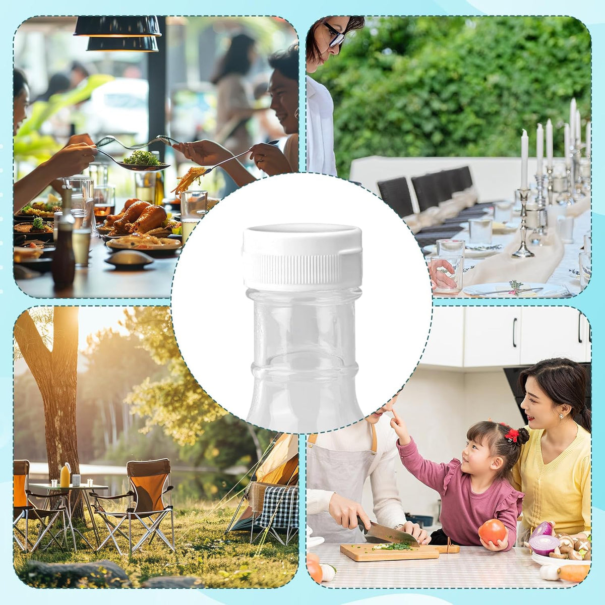 Replacement Lid for Norpro Salad Dressing Bottle(No bottle) | Plastic Salad Cruet Cap Cover Tight Fit Leakproof Replace Top Lid Accessories for Norpro 809 Salad Maker 11oz, BPA-Free