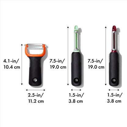 Good Grips 3-Piece Peeler Set - Beet, Fennel, Yam