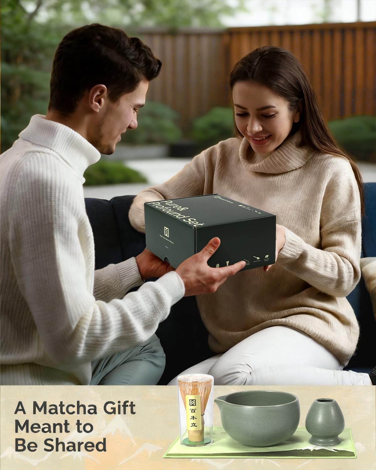 Matcha Whisk Set, 7-Piece Kit with Spouted Ceramic Bowl