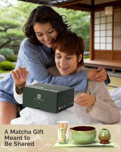 Matcha Whisk Set, 7-Piece Kit with Spouted Ceramic Bowl