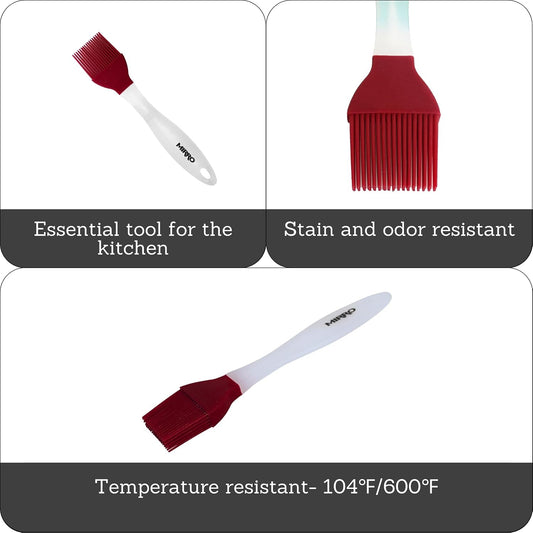 MIRRO Silicone Basting Brush for Grilling, Red