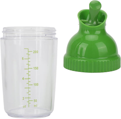 Salad Dressing Shaker, Dressing Mixer Bottle Mixer Dispenser Leakproof Pour Spout with Measurement Marks for Homemade Salad (White)