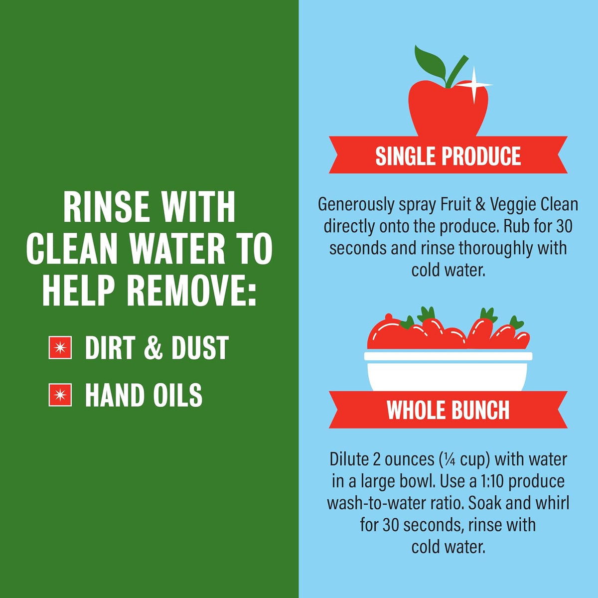 Fruit & Veggie Clean, Plant-Derived Produce Cleaner