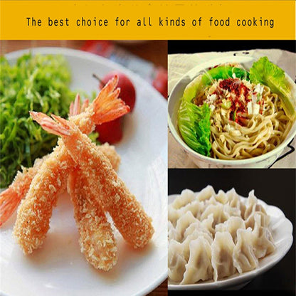 Micro-Perforated Stainless Steel Pasta Basket Mesh Spider Food Dumpling Noodle Strainer,Fine Mesh Skimmer Kitchen Fine Sieve Mesh Strainer with Wooden Handle (Strainer, 12cm)