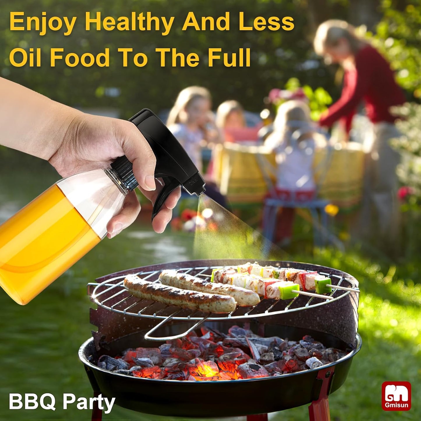 Oil Sprayer for Cooking, 2 Pack Olive Oil Spray Bottle, 10oz Food-Grade Plastic Oil Spritzer Mister, Refillable Oil Dispenser Bottle for Salad, BBQ, Grilling, Kitchen Baking, Roasting