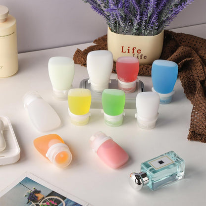 6 Pack Tiny Silicone Condiment Squeeze Bottles Small Salad Dressing Bottles to Go Travel Salad Dressing Containers for Lunch Box 60ml/2 oz Travel Sauce Bottle with Labels