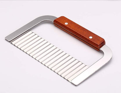 Crinkle Cutter, French Fry Cutter for Potatoes, Upgraded Stainless Steel Blade, Potato Slicer Frency Fry Crinkle Cutter Chopper Wavy Cutting Tool for Potatoes Carrots Cucumbers