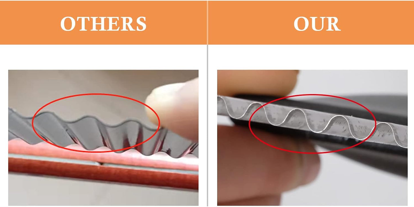 Crinkle Cutter, French Fry Cutter for Potatoes, Upgraded Stainless Steel Blade, Potato Slicer Frency Fry Crinkle Cutter Chopper Wavy Cutting Tool for Potatoes Carrots Cucumbers
