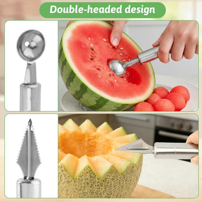 3 in 1 Spiral Vegetable Cutter Set, Stainless Steel Spiral Slicer for Potato, Boiled Egg, Tomato, V-Shaped Carving Tool & Fruit Peeler, Multi-Purpose Kitchen Accessories Tool for Cucumbers and Carrots