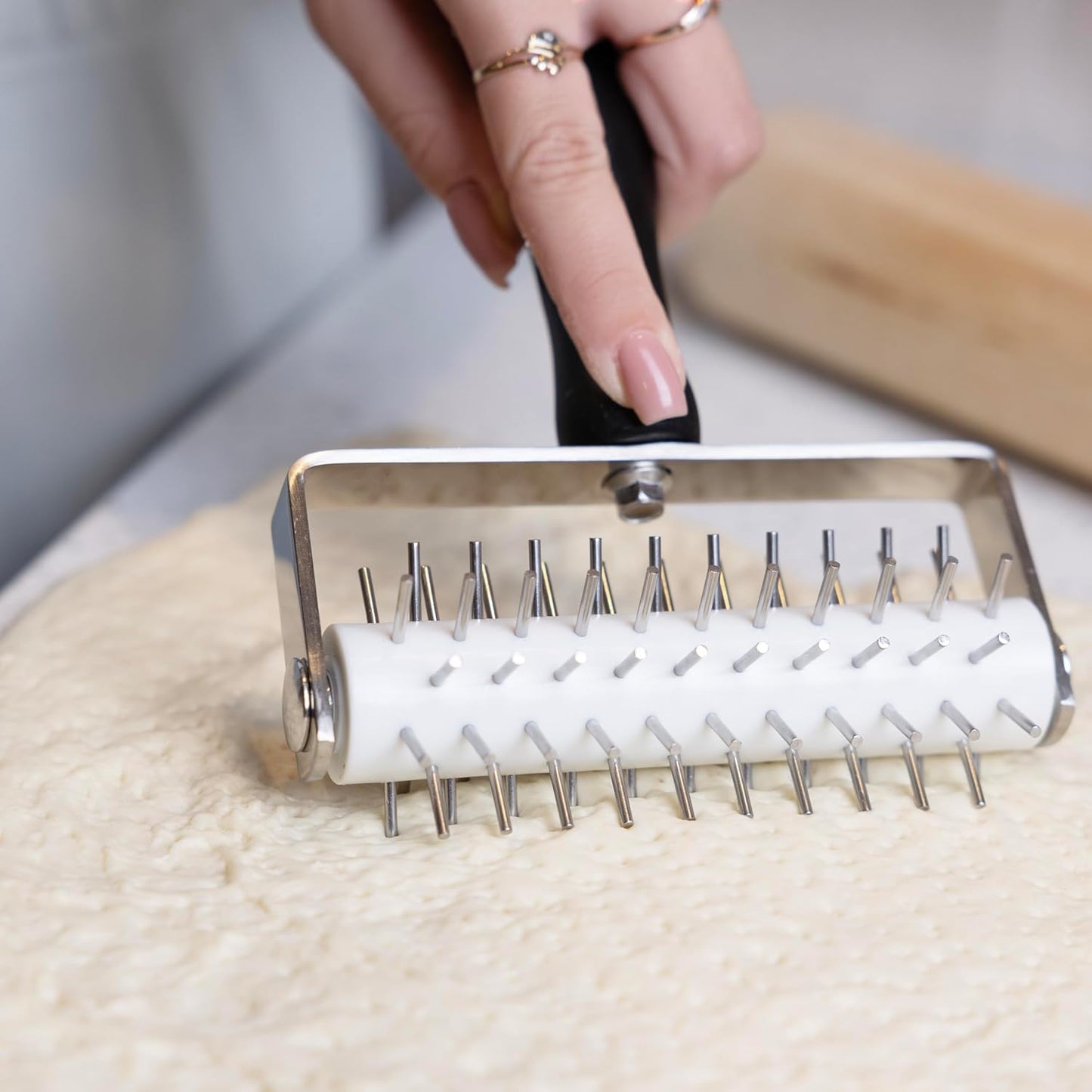 Pizza Dough Docker, 5" x 8" Pizza Accessory That Prevents Bubbles