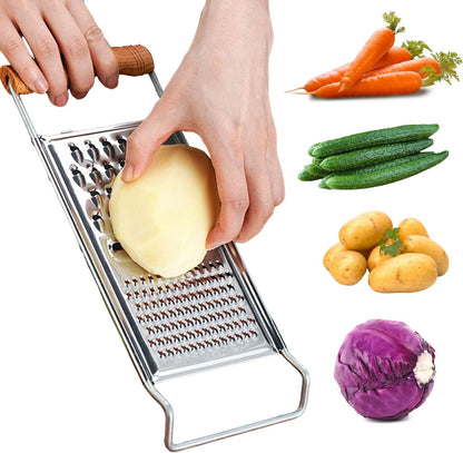 2 Pack Cheese Grater Handheld,Stainless Steel Zester Set of 2, Kitchen Flat Handheld Grater For Potato, Vegetable Chocolate, Spices,Carrot, Butter,Parmesan Cheese（Coarse Grater&Fine Grater）