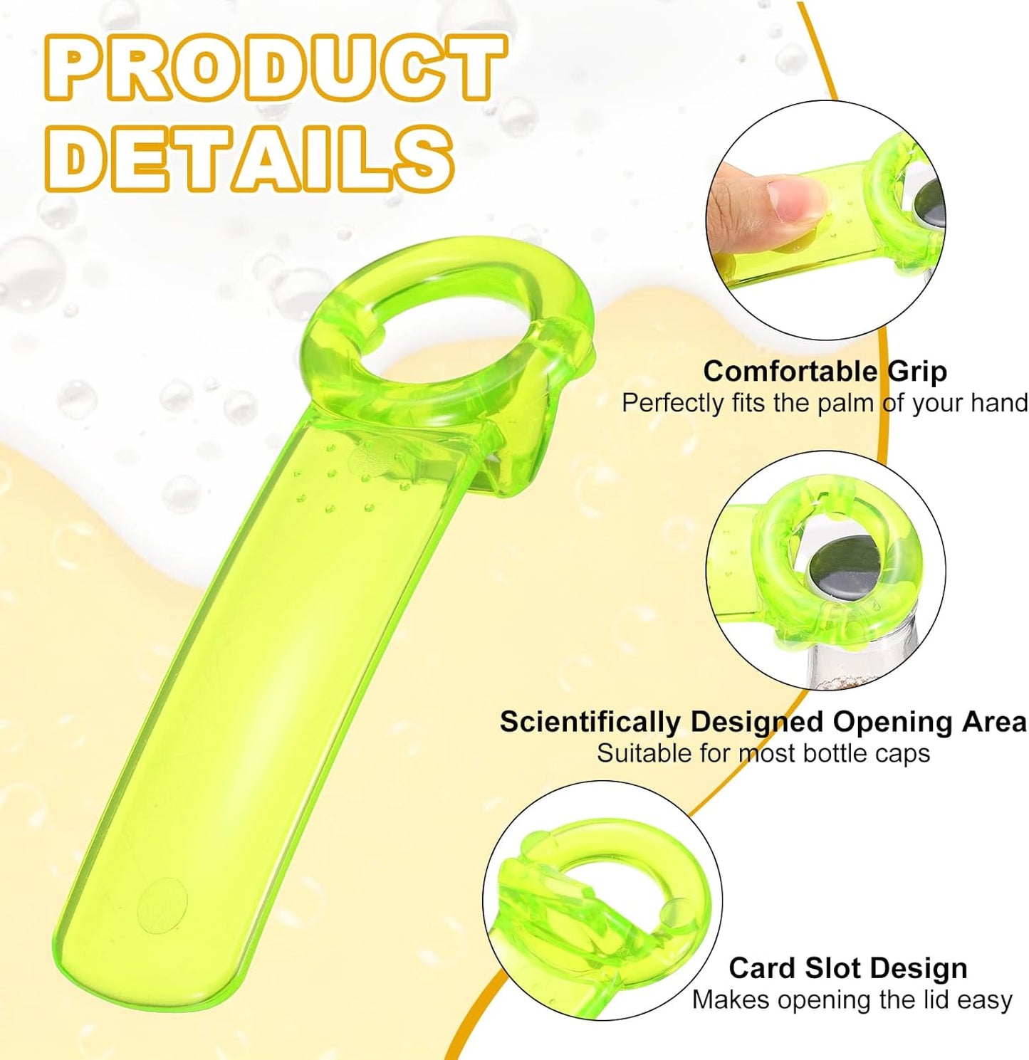 uxcell 2 Pcs Jar Key Lid Opener, Plastic Jar Lid Opener Easy Grip Multifunctional Durable Can Open Tool for Elderly Seniors Women Weak Hands Easy-use by Anyone, Orange/Sky Blue