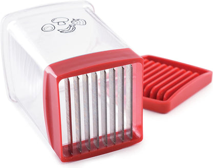 Norpro Speed Slicer with Push Plate, Red, 3"L x 3"W x 4.25"H