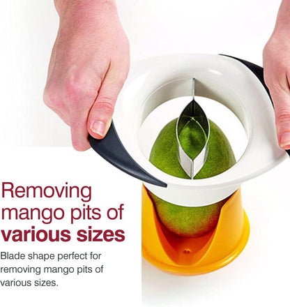 Zyliss 3-in-1 Mango Slicer, Peeler and Pit Remover Tool - Kitchen Mango Depitter & Peeler Gadget - Fruit Slicer with Micro-Serrated Stainless Steel Blader - Mango Corer for Easy Use