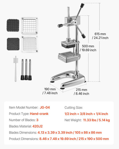 Happybuy 8-Section Commercial Easy Wedger Stainless Steel Blade Fruit Lime Slicer, Lemon Cutter 8 Wedges for Bar Restaurant