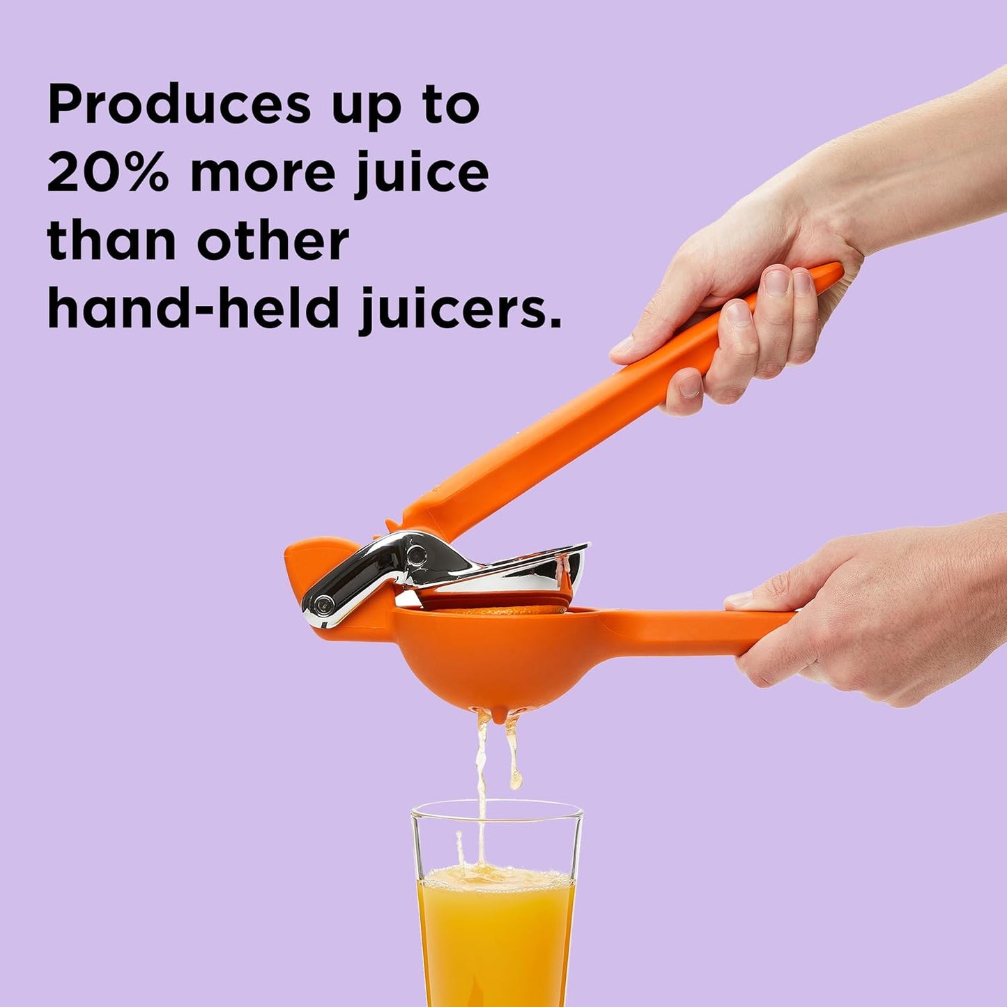 Chef'n FreshForce Lemon Squeezer Citrus Juicer, Manual Hand Press with Dual-Gear Power for Maximum Juice Extraction, Durable, Lime Green