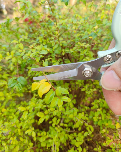 Fondwell 6.5" Pruning Shears Trimming Scissors: 2 Pack of Small Garden Snips with Micro Tip - Plant Clippers of High Cutting Efficiency