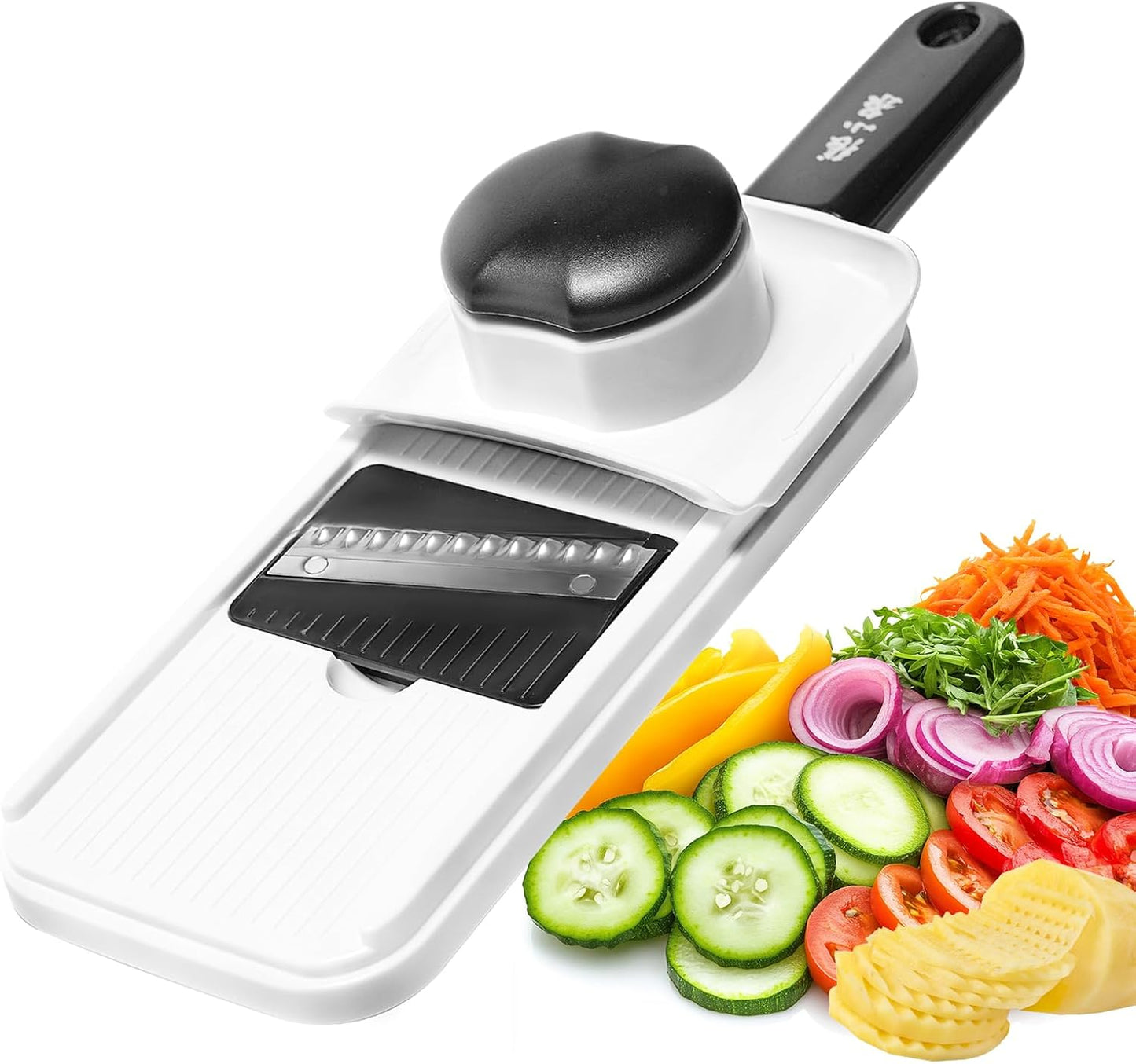 ZHANG XIAO QUAN SINCE 1628 Handheld Mandoline Slicer 3-in-1, Veggie Shredder Cutter with Interchangeable Utral Sharp Blade, Vegetable Slicer Chopper forVegetable, Fruit