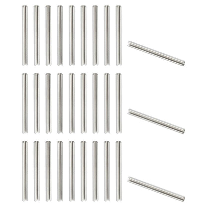 PATIKIL Slotted Spring Pin, 50 Pcs 1/8" x 3/4" (3.2mm x 20mm) 304 Stainless Steel Split Roll Pins Spring Dowel for Home Improvement Automotive Machine Repair, Silver - Colors A