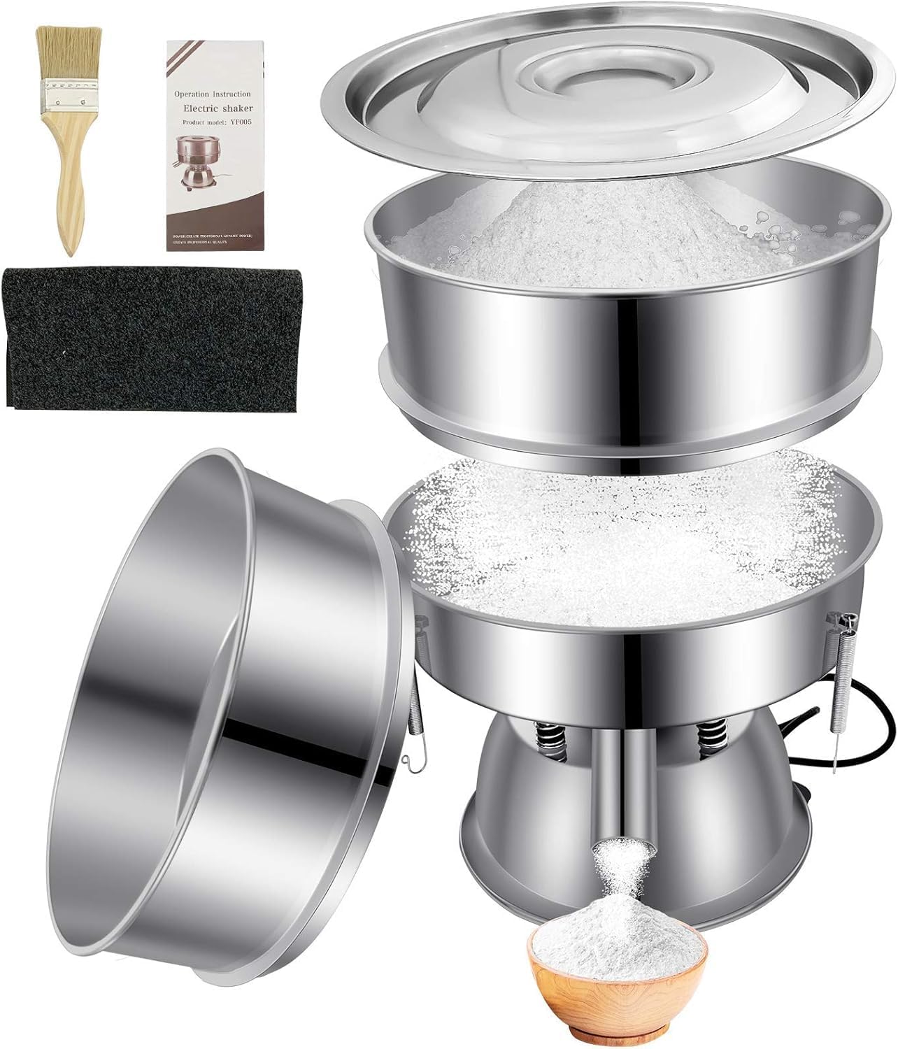 Sidasu Vibrating Sifter Mesh Screen Stainless Steel Vibrating Sieve Mesh Screen 30 Mesh for Automatic Powder Sifter Machine