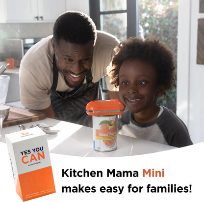 Kitchen Mama Mini Electric Can Opener Smooth Edge: Opens Can with One Press - Ultra-Compact, Hands-Free, Safe, Cordless, Seniors with Arthritis, Automatic, Battery Operated Appliances (Orange)