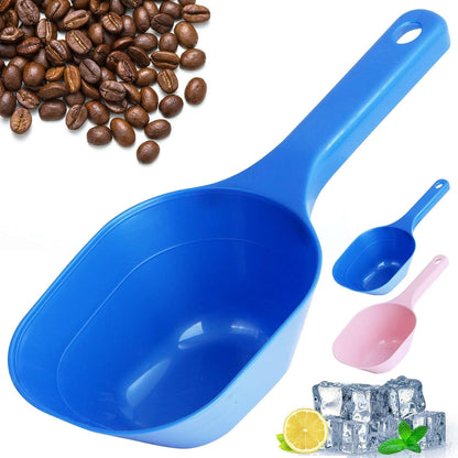 Dog-Cat Food-Scoop Measuring-Cup,1 Cup Capacity Versatile Plastic Pet Food Scoop with Measuring Lines 1 Cup and 1/2 Cup for Precise Portion Control (2, Blue and Pink)