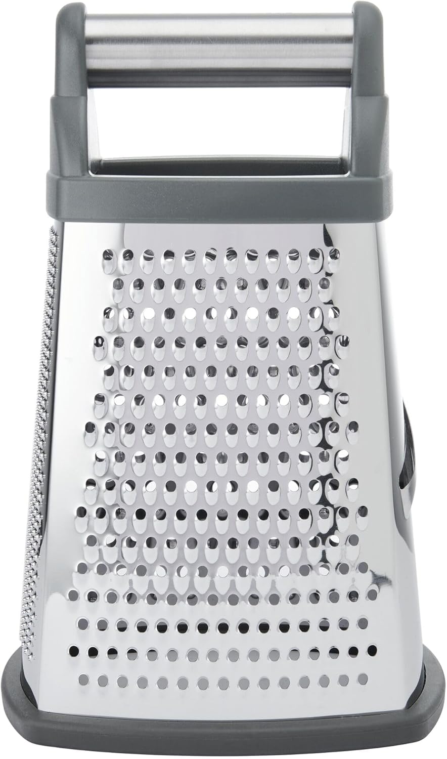 KitchenAid Gourmet 4-Sided Stainless Steel Box Grater for Fine, Medium and Coarse Grate, and Slicing, Detachable 3 Cup Storage Container and Measurment Markings, Dishwasher Safe, 10 inches tall, Black