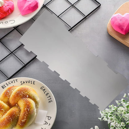 8.6 Inch Stainless Steel Cake Scraper Metal Scraper for Cake Smoother Leveler Scraper Cake Decorating Comb Cake Cutter for Mousse Butter Cream