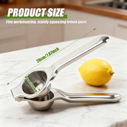 Stainless Steel Manual Juicer Citrus, Lemon Squeezer, Fruit Juicer Lime Press Metal, Professional Hand Juicer Kitchen Tool Bar Juicer for Bartender Accessories