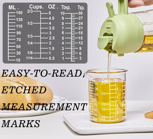 Ackers Etched Graduated Glass Measuring Cup - V-Shaped Spout- High Borosilicate Glass Measuring Cup for Kitchen or Dining, Easy to Read, 250ml (8oz, 1 Cup)