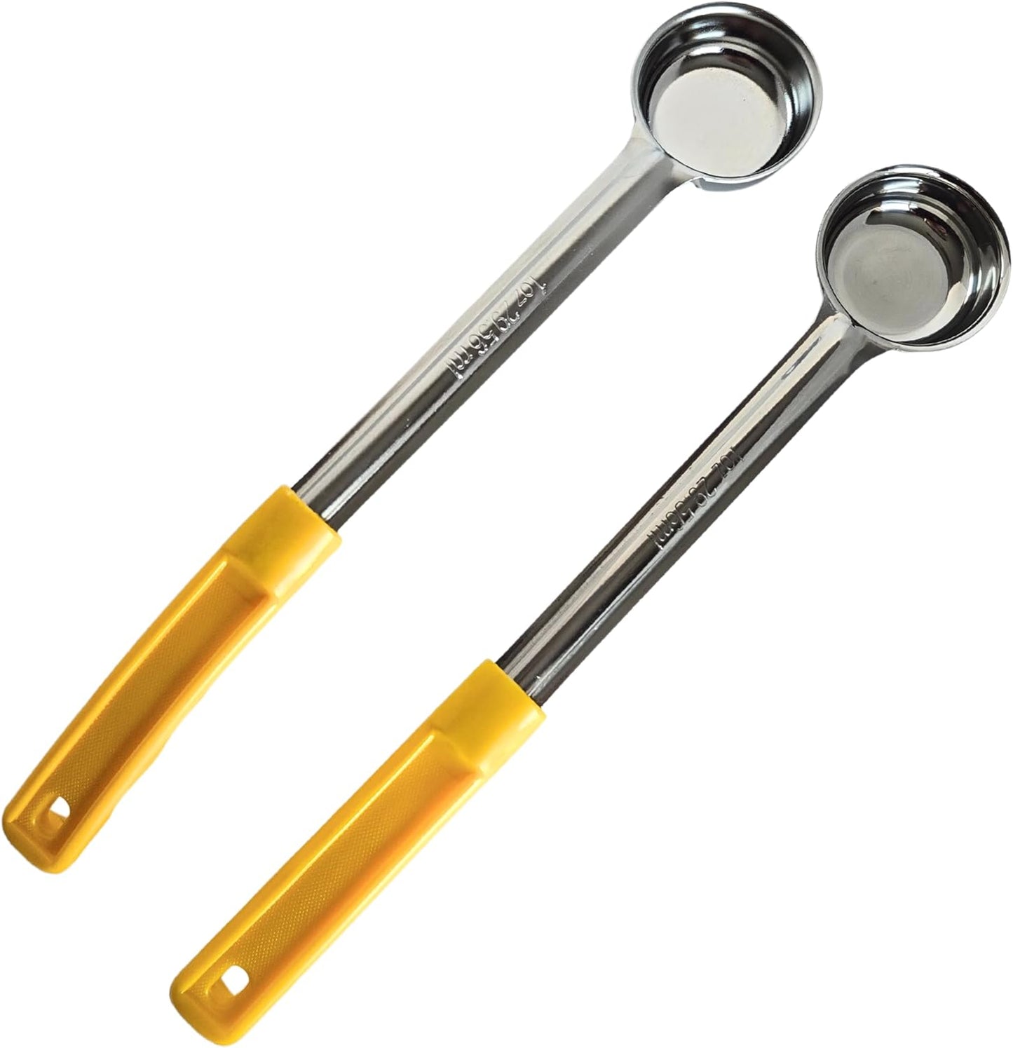 8 Ounce Solid Stainless Steel Portion Control Ladle Spoon for Measuring and Serving; Commercial Grade Serving Scoops [Pack of 2]