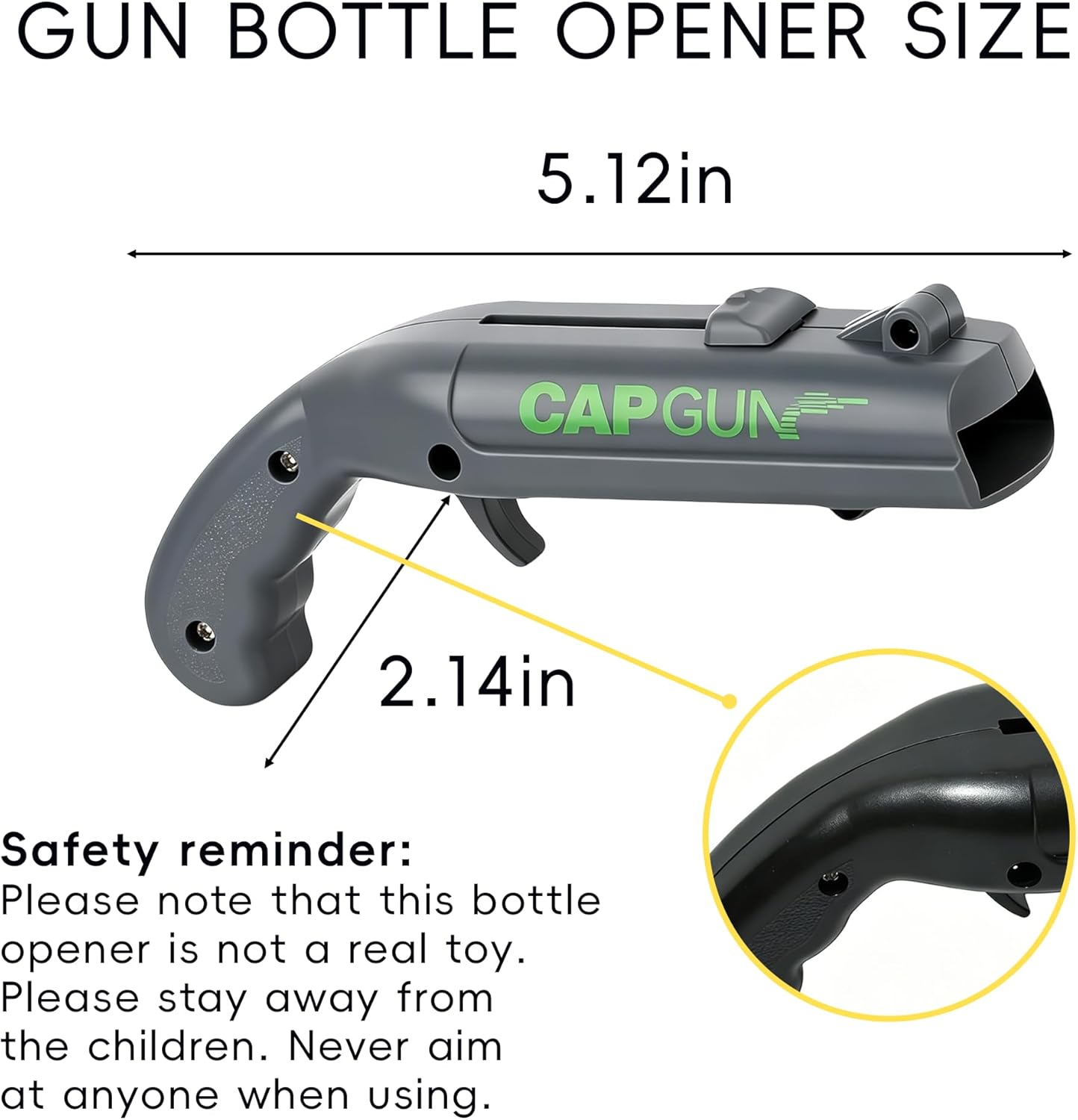 Bottle Opener with Cap Launcher – Funny Shooting Gun for Parties, BBQ, Tailgates – Unique Beer Cap Shooter Gadget for Men – Cool Gifts for Dad, Husband, Him on Birthday, Father's Day(Red+Blue)
