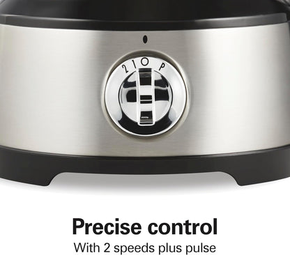 Hamilton Beach Food Processor & Vegetable Chopper for Slicing, Shredding, Mincing, and Puree, 10 Cups + Veggie Spiralizer makes Zoodles and Ribbons, Grey and Stainless Steel (70735)