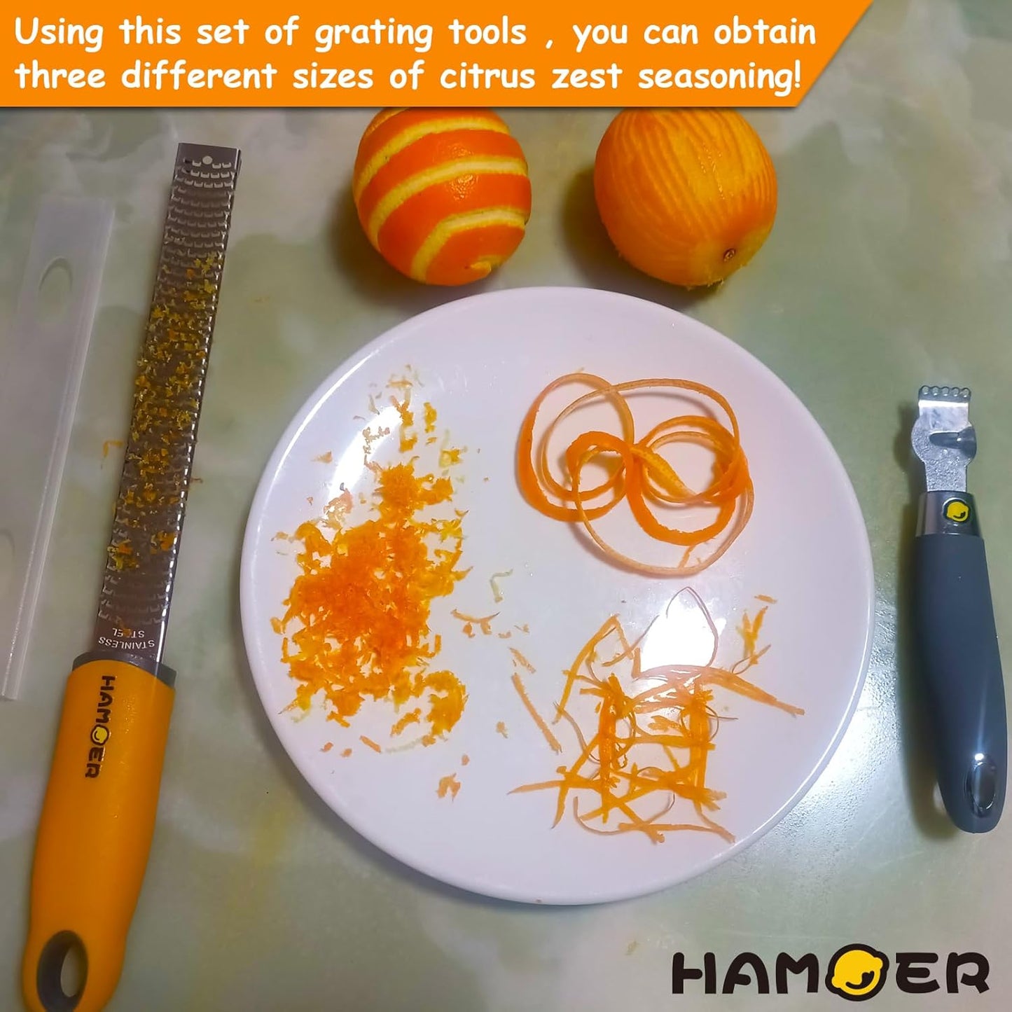 Lemon Citrus Zester Tool Cheese Grater for kitchenaid-Multipurpose grooved channel knife scraper,Stainless steel blade and ergonomically designed curved handle