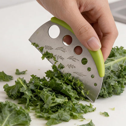 Herb Stripper and Herb Cutter 2 in 1, Herb Stripping Tool Herb Chopper Stainless Steel Herb Leaf Zipper for Kale, Chard, Collard Greens, Rosemary and Thyme