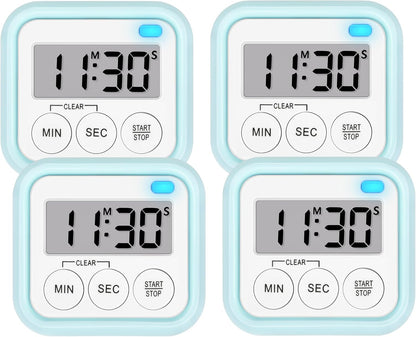 Timer, Kitchen Timers for Cooking Classroom Timer for Kids Teachers Magnetic Digital Timers 2 Pack, Pink
