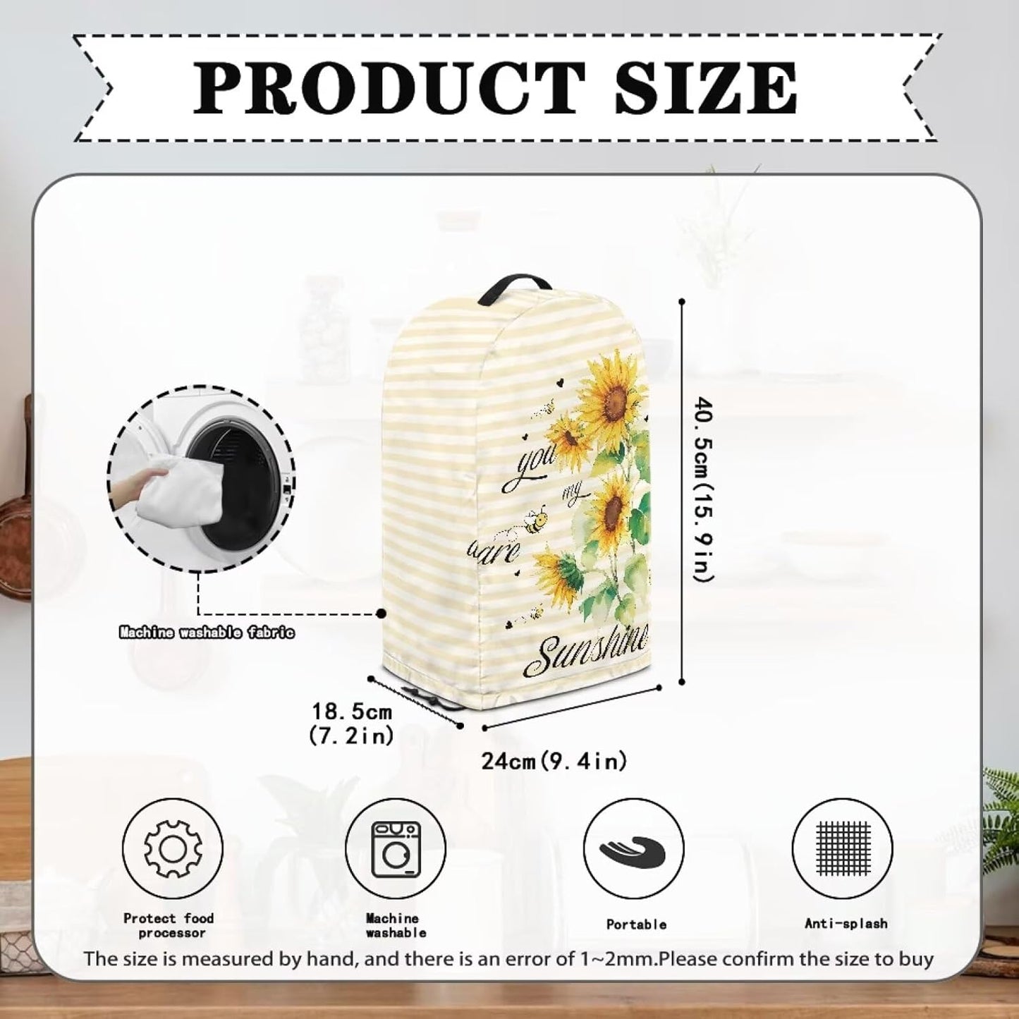 Coffee Pastry Blender Dust Cover with Drawstring Field Stand Mixer or Coffee Maker Cover Anti Fingerprint Polyester Appliance for Home Kitchen Decor