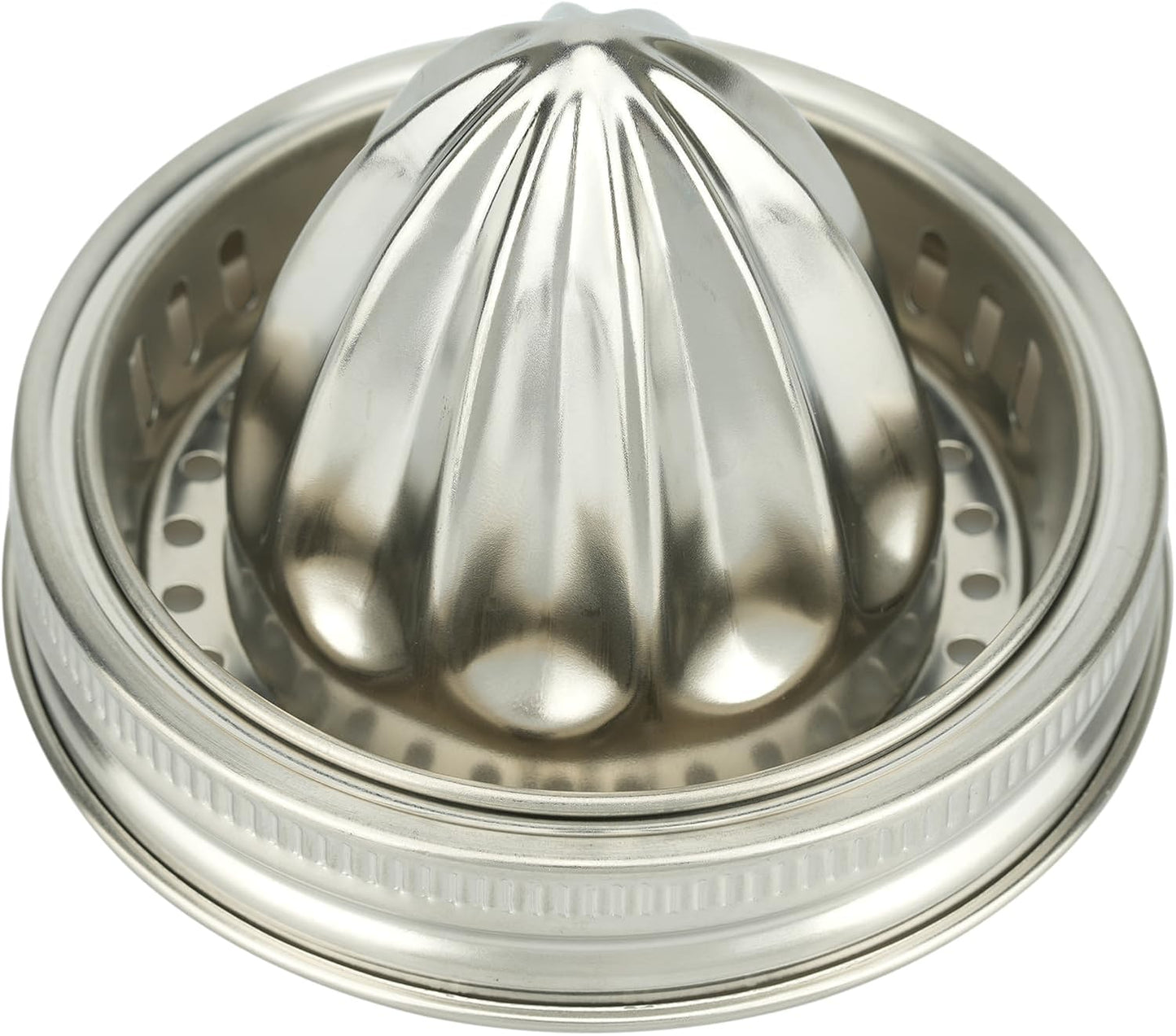 2 Pcs Juicer Lid for Mason Jar 3.38 inch Wide Mouth Stainless Steel Orange Lemon Hand Squeezer Manual Juicers