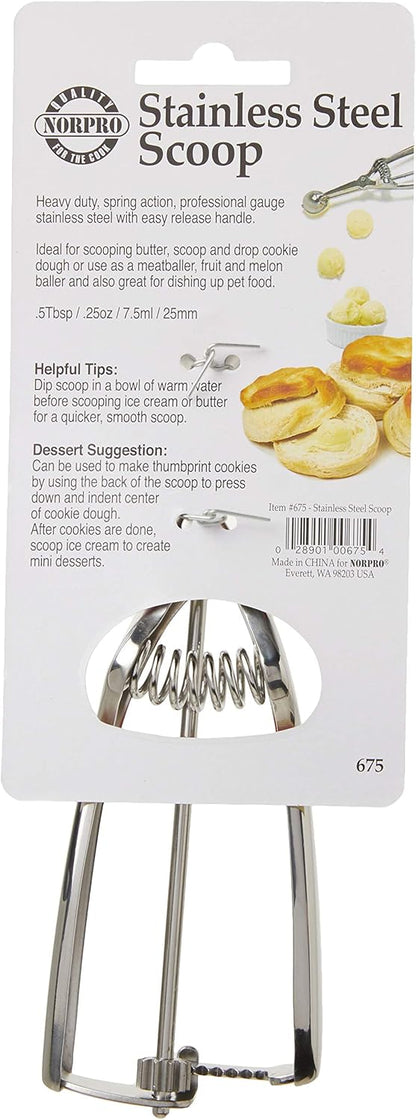 Norpro Stainless Steel Scoop, 39MM (1.5 Tablespoon), Silver