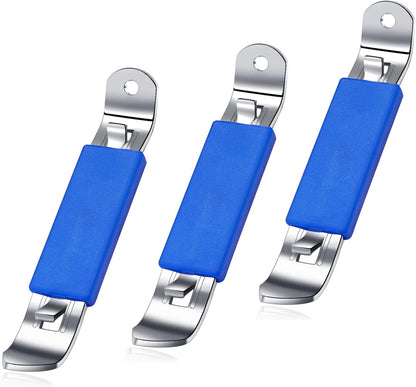 3 Pieces Magnetic Bottle Openers Can Opener Classic Beer Opener Stainless Steel Small Bottle Opener Can Tapper with Magnet for Camping and Traveling HANCELANT (Black Blue Fuchsia)
