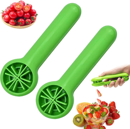 1PC 2026 New Grape Cutter Tool, Fruit Slicer Cuts Grapes, Cherry Tomatoes & Strawberries into 4 Pieces, Handheld Quarter Fruit Cutter Kitchen Gadget for Salad & Snack, BPA-Free