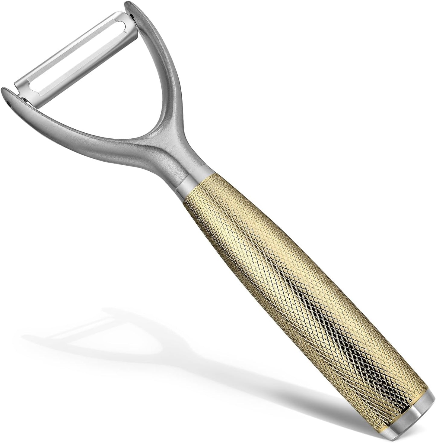 Serrated Blade Premium I Type 304 Stainless Steel Multifunctional Kitchen Peeler Real Wood Handle Ultra Sharp Blade Vegetable Potato Apple（Agarwood）
