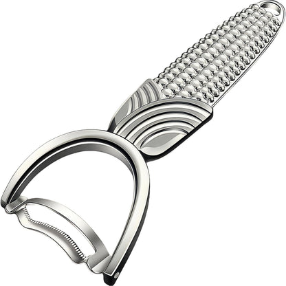 TEEVEA Corn Peeler and Cob Stripper Tool - Stainless Steel Kernel Remover & Cutter for Corn on the Cob