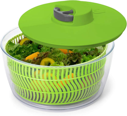 ROPE SALAD DRYER WITH STOP, GREEN - 4L