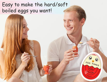 Lasubst Egg Timer for Boiling Eggs that Changes Color When Done, Tricolor