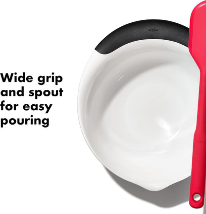OXO Good Grips 3-Piece Plastic Mixing Bowl Set - Cadet Blue, Tower Gray, Jade, Small, Medium, Large