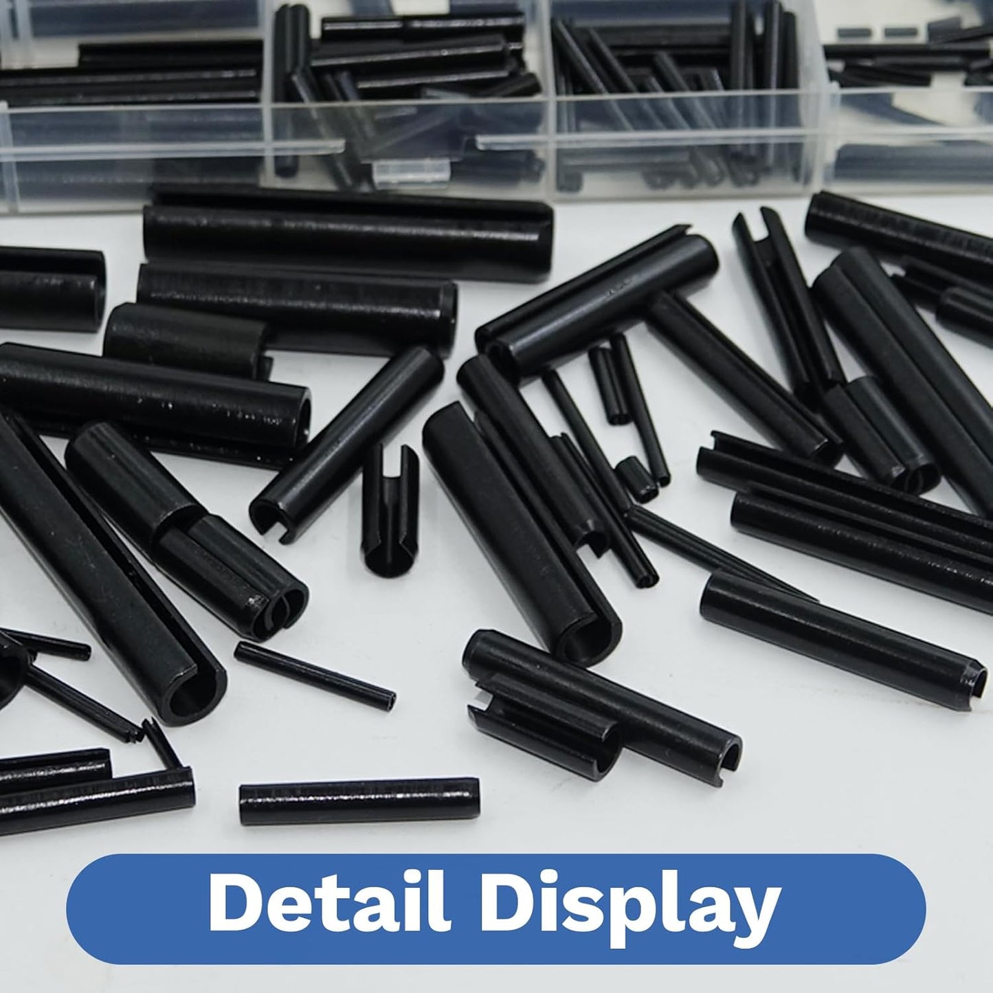 248 Pcs SAE Roll Pin Assortment Set Steel Split Expansion Pin 10 Sizes 1/16 5/64 3/32 1/8 5/32 3/16 7/32 1/4 5/16 3/8 Inch for Automotive Repair Machinery Home