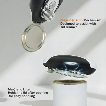 Electric Can Opener, USB-C Rechargeable Automatic Can Opener with Smooth Edge, One-Touch Operation, Magnetic Lid Hold, Fits Most Can Sizes