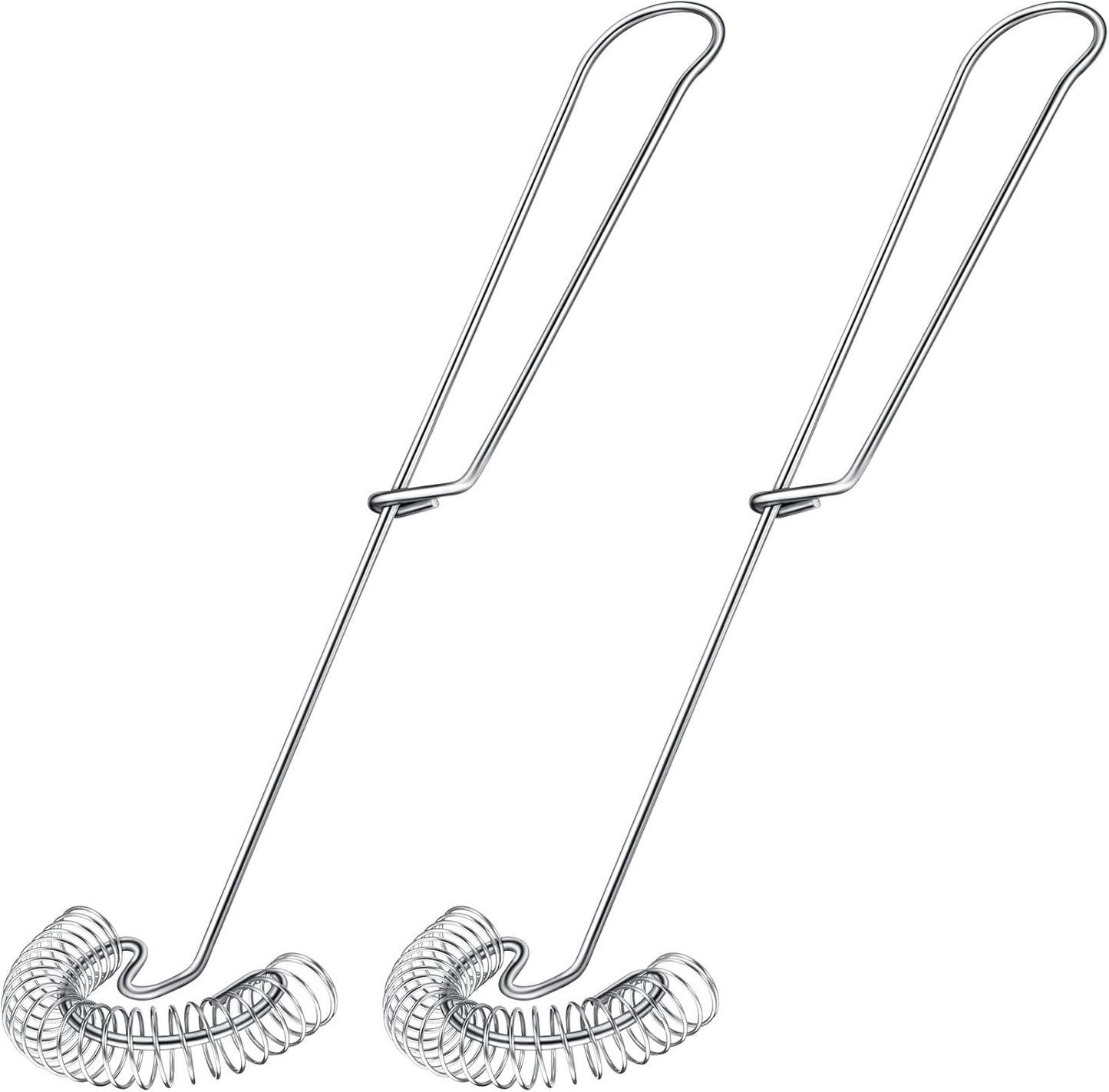 Patelai 4 Pieces Stainless Steel Egg Flat Whisk Wire Coil Scandinavian Sauce Whisk for Gravy Roux Deglazing Dishwasher Safe Kitchen Tool,2.7 x 10.3 in