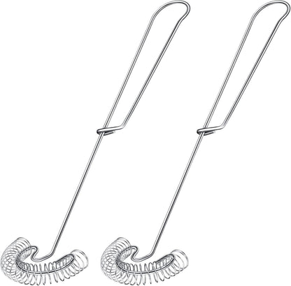 Patelai 4 Pieces Stainless Steel Egg Flat Whisk Wire Coil Scandinavian Sauce Whisk for Gravy Roux Deglazing Dishwasher Safe Kitchen Tool,2.7 x 10.3 in